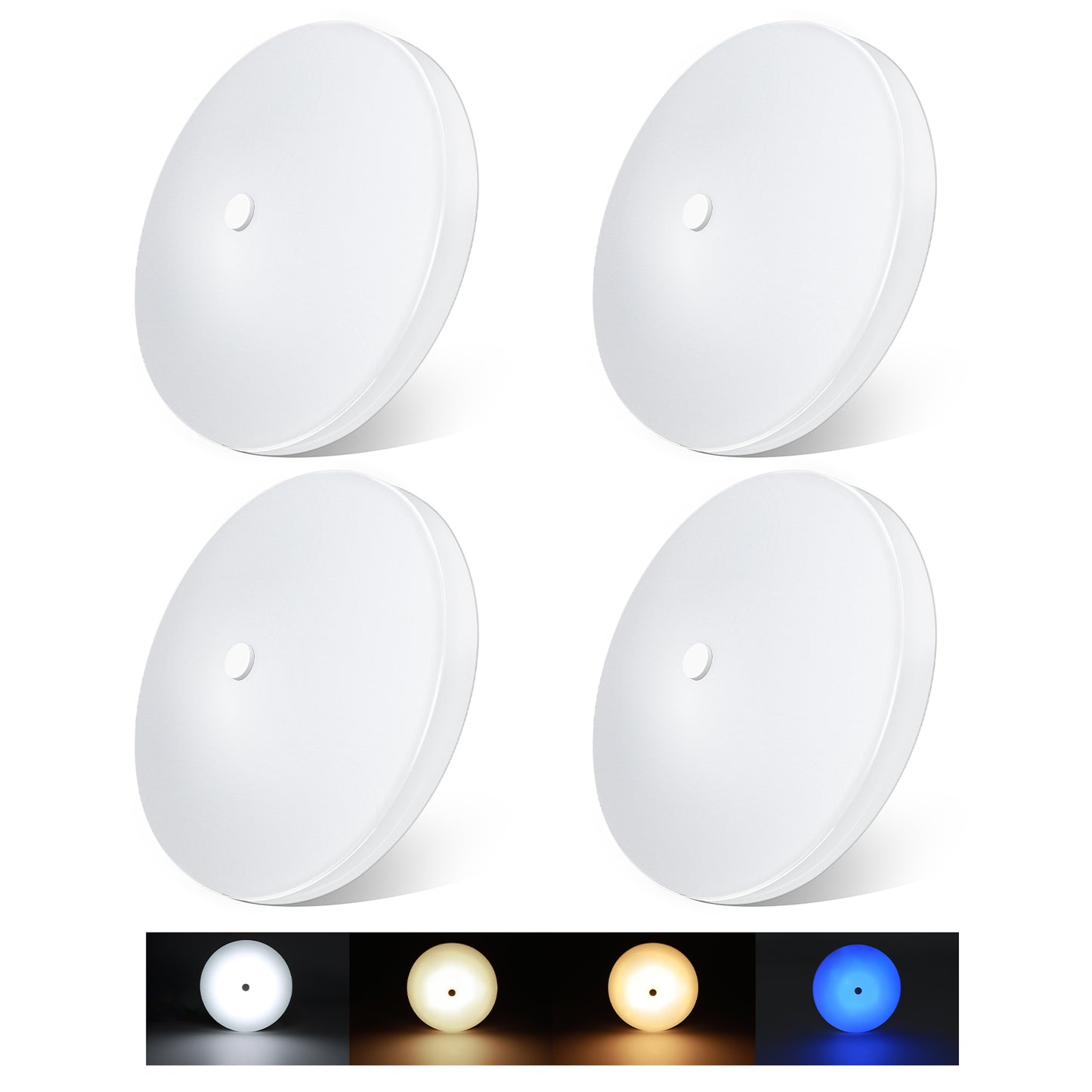 12V LED Ceiling Dome Light Dimmable 3CCT 4.5'' RV Boat Light, 3000K/4500K/6000K Switchable with Blue Nightlight for Motorhome Camper Trailer Boat
