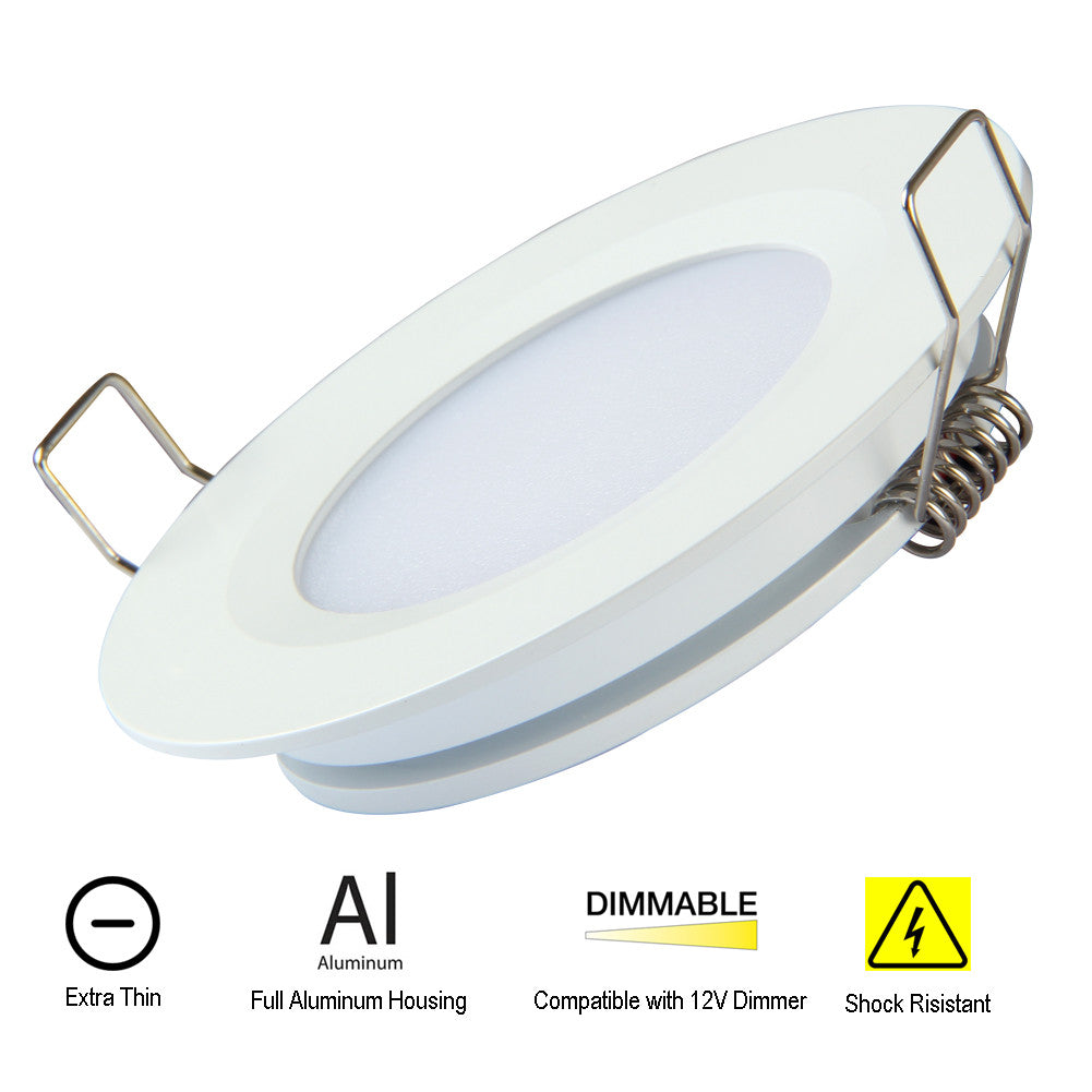 12V LED Puck Light RV Boat Led Recessed Ceiling Light 4 Pieces - Super Slim Full Aluminum