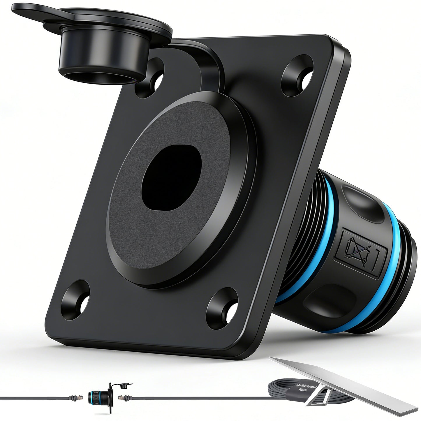 Waterproof Pass Through RJ45 Wall Socket for Starlink Gen3