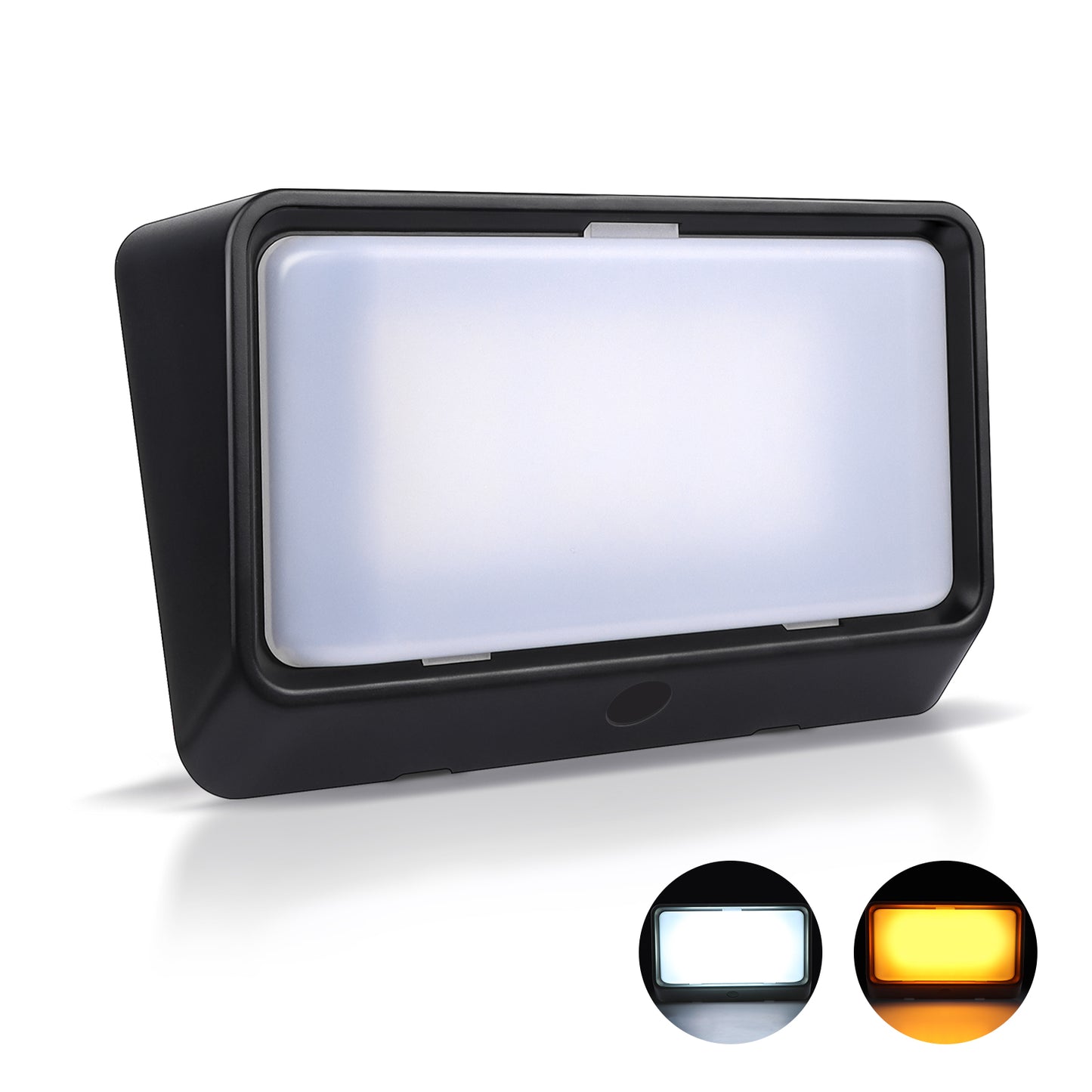 RV Porch Light LED Dual Color(White/Amber) Switchable 12V, No Switch Exterior Utility Replacement Light for RV Trailer Camper Motorhome, 410 Lumen IP66 Waterproof, Black