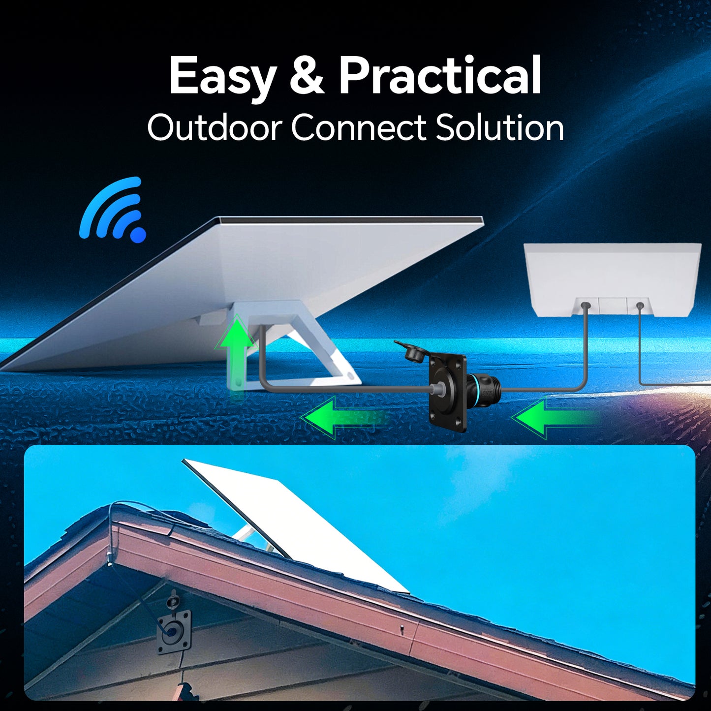 Waterproof Pass Through RJ45 Wall Socket for Starlink Gen3