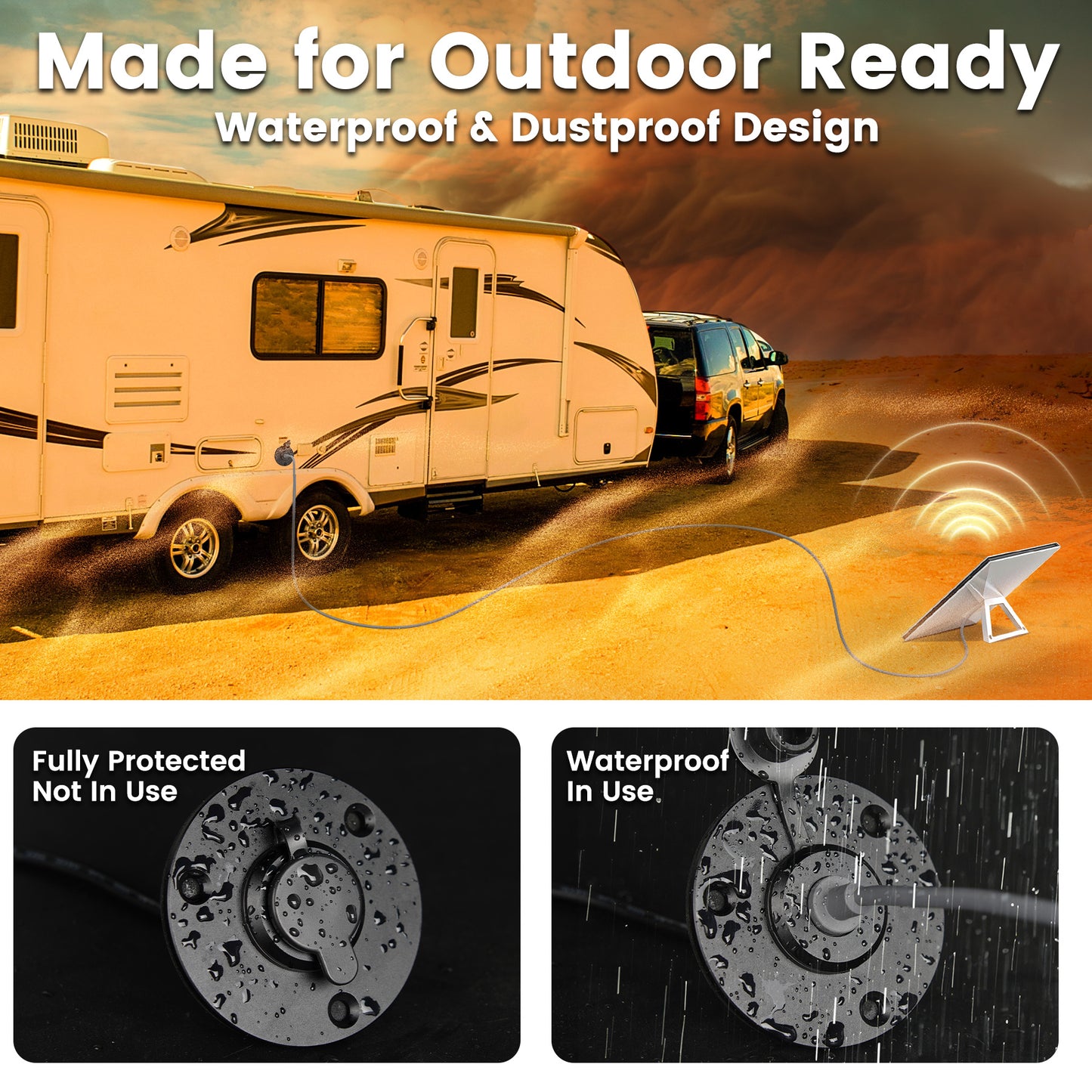 for Starlink Mini DC Female Power Socket, Aluminum Wall Pass Through Kit