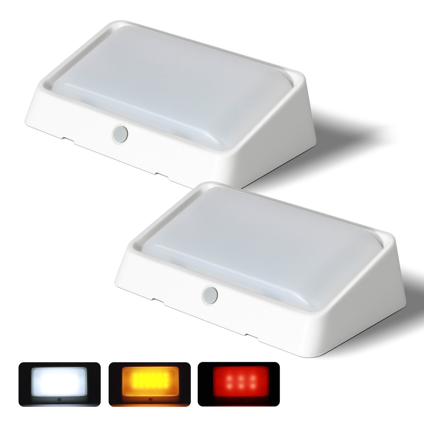 12V RV Exterior Porch Light with 3 Lighting Modes (1800K, 6500K, Red) - On/Off Switch, IP65 for Boat Truck Motorhome & 5th Wheels