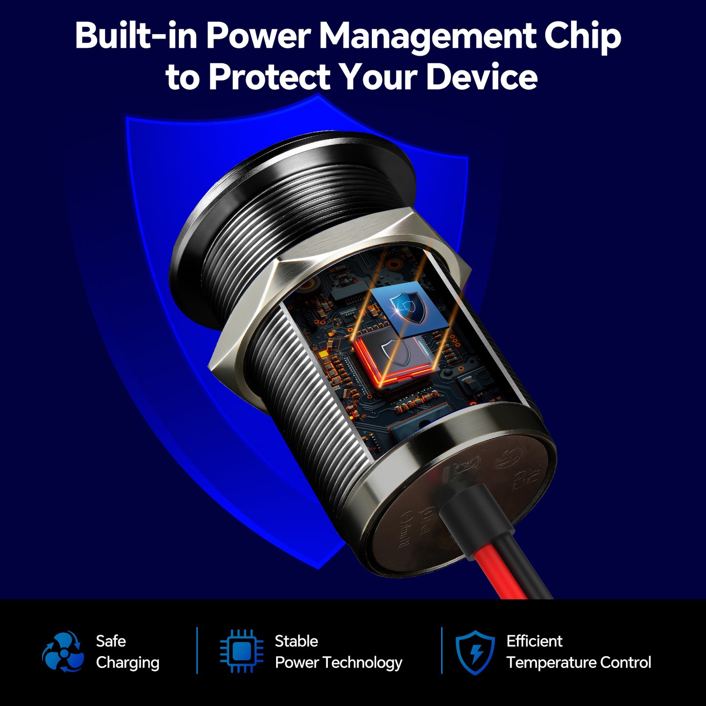 120W 12V USB C Socket 100W PD & 20W PD RV USB Outlet All-Aluminum