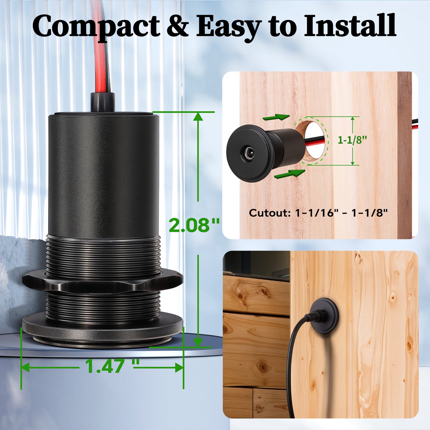 for Starlink Mini 12V Power Adapter Inbuilt Voltage Booster, Aluminum 12V to 30V Step-up Converter for Starlink Mini, Great for RV, Boat, Car, Camper & Off Grid, 12-24V Input 30V Output