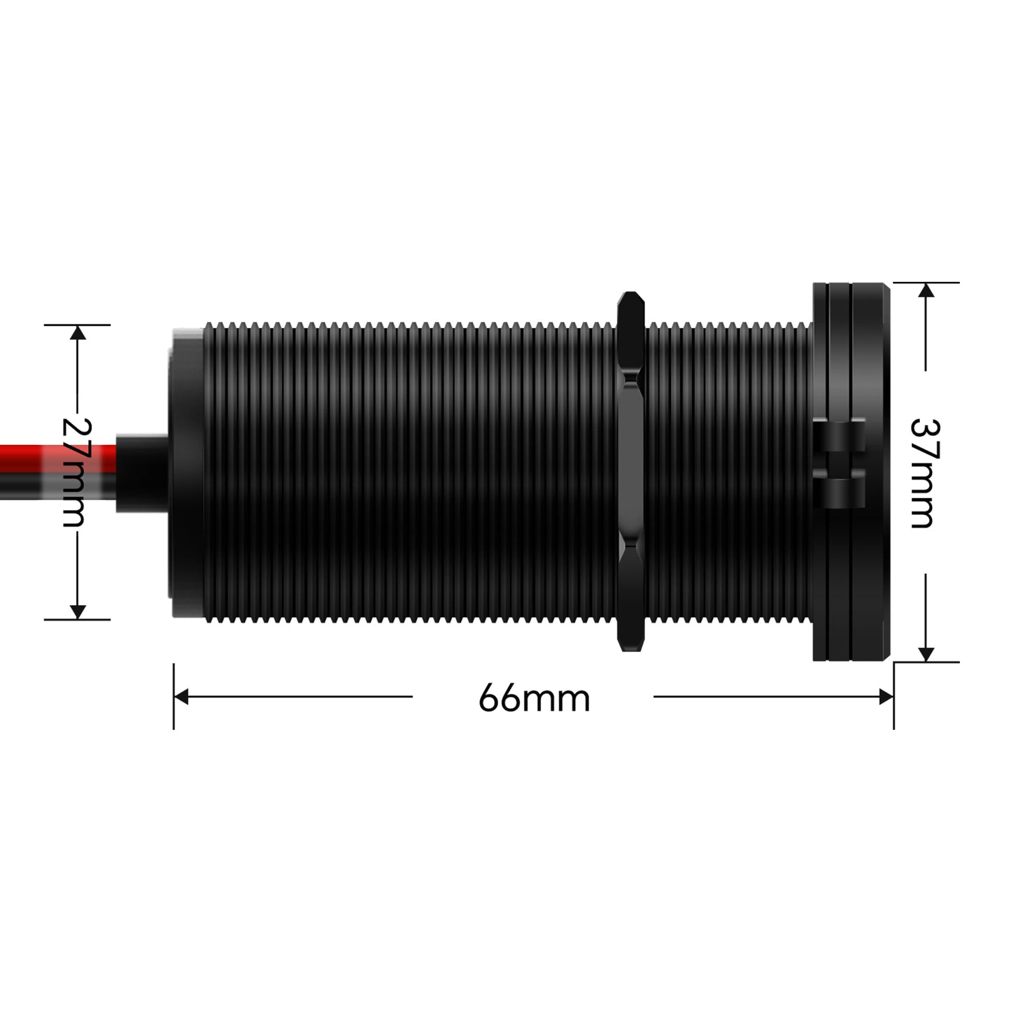 tarlink Mini 12V Adapter Recessed Mount, DC 12V to 30V Step Up Converter Waterproof & Aluminum