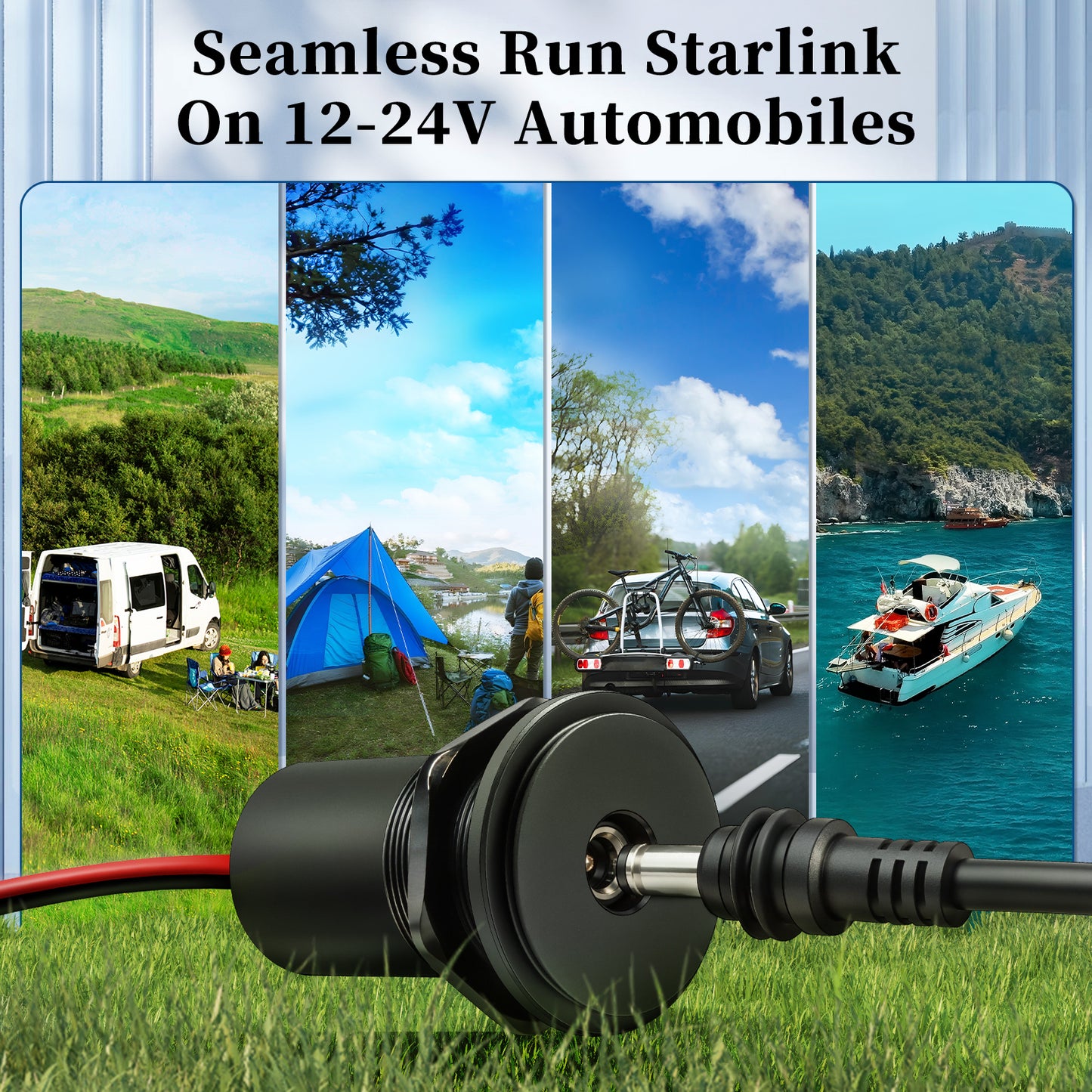 for Starlink Mini 12V Power Adapter Inbuilt Voltage Booster, Aluminum 12V to 30V Step-up Converter for Starlink Mini, Great for RV, Boat, Car, Camper & Off Grid, 12-24V Input 30V Output