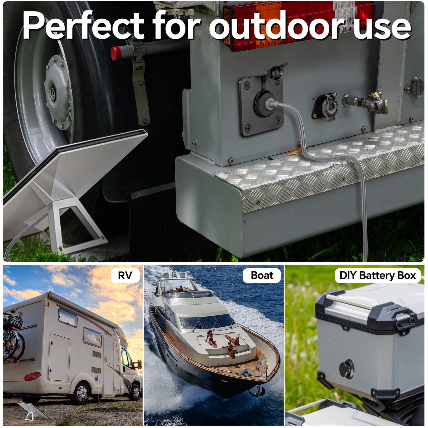 Waterproof Wall Socket Passthrough for Starlink Mini, Aluminum DC 5.5 x 2.1 Female Power Connector Outlet