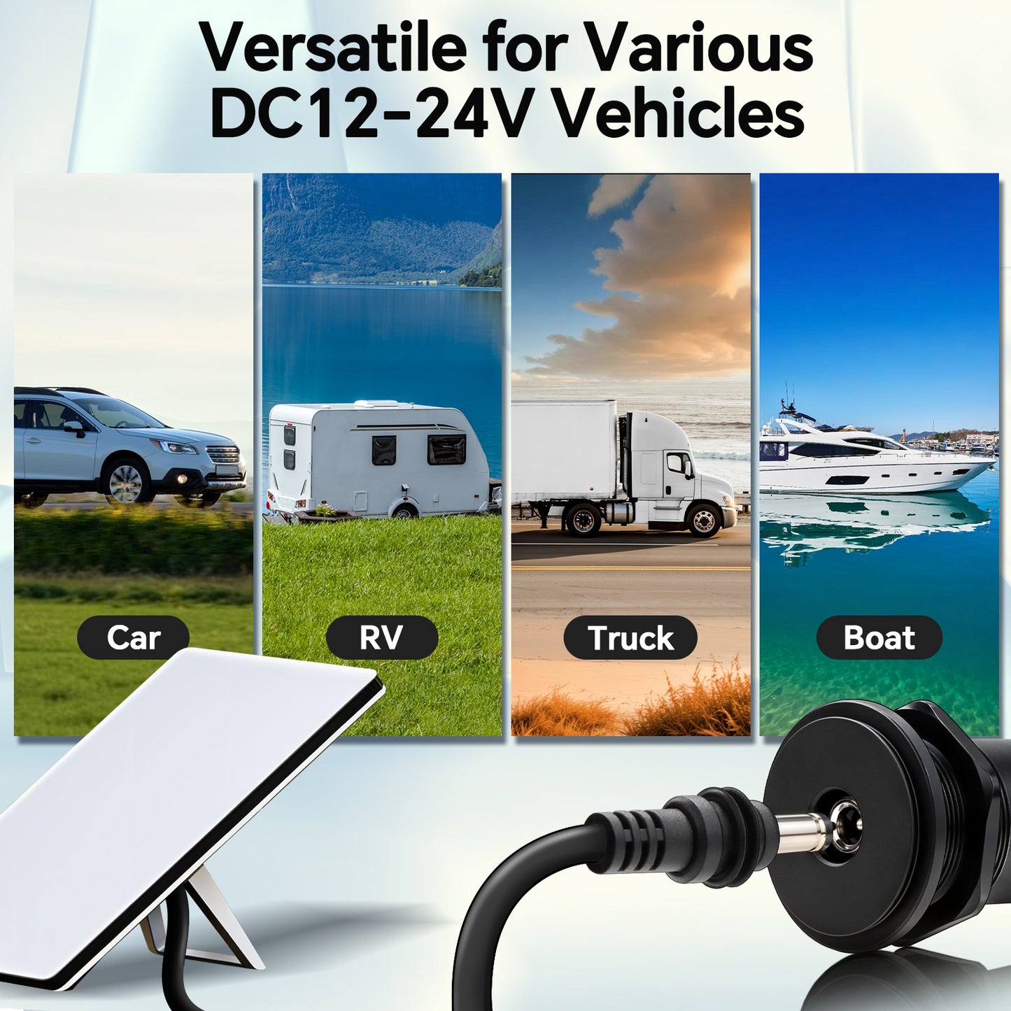 12V Power Boost Adapter for Starlink Mini, 12V-24V Step Up Converter to SL Mini Dish, Aluminum 24 Volt DC Socket for RV Boat Trailer Car, Input 12 Volt Output 24V/3.5A