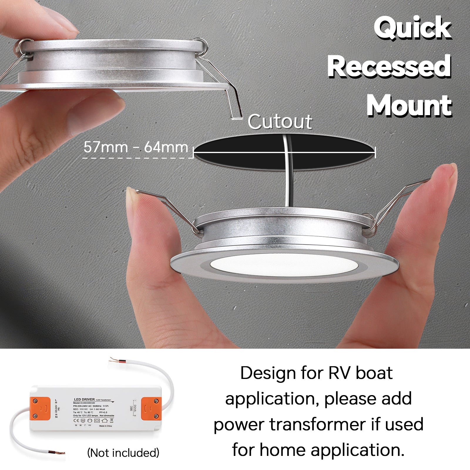 Acegoo rv boat recessed ceiling light sales
