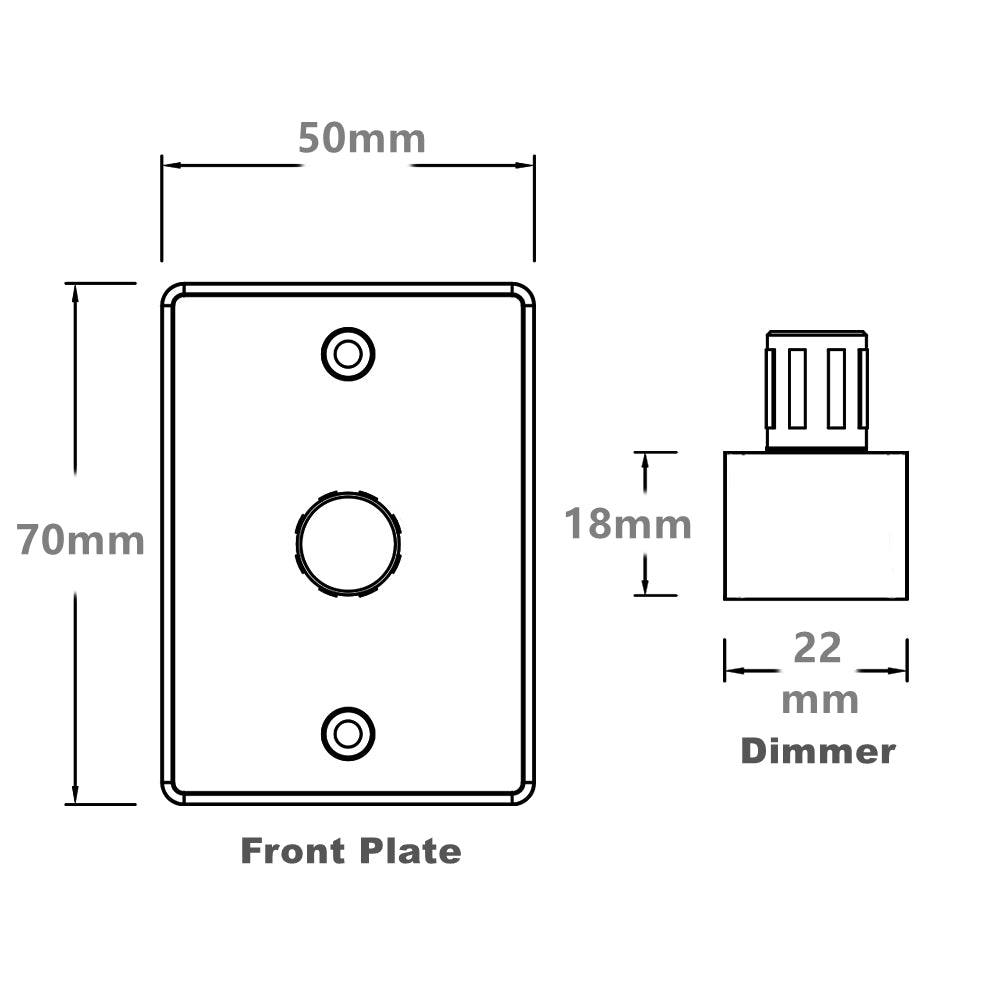 12V Light Dimmer, Rotary Dimming Switch for RV Boat Truck Van LED Lighting 6A