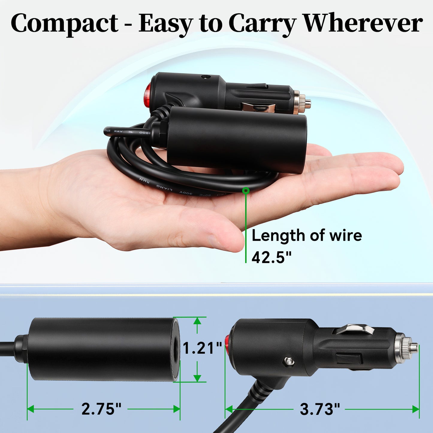 for Starlink Mini 12V Power Adapter, Car Cigarette Lighter Plug Step-up Converter, 12V to 30V Aluminum Voltage Booster for Starlink Mini, Waterproof & Portable