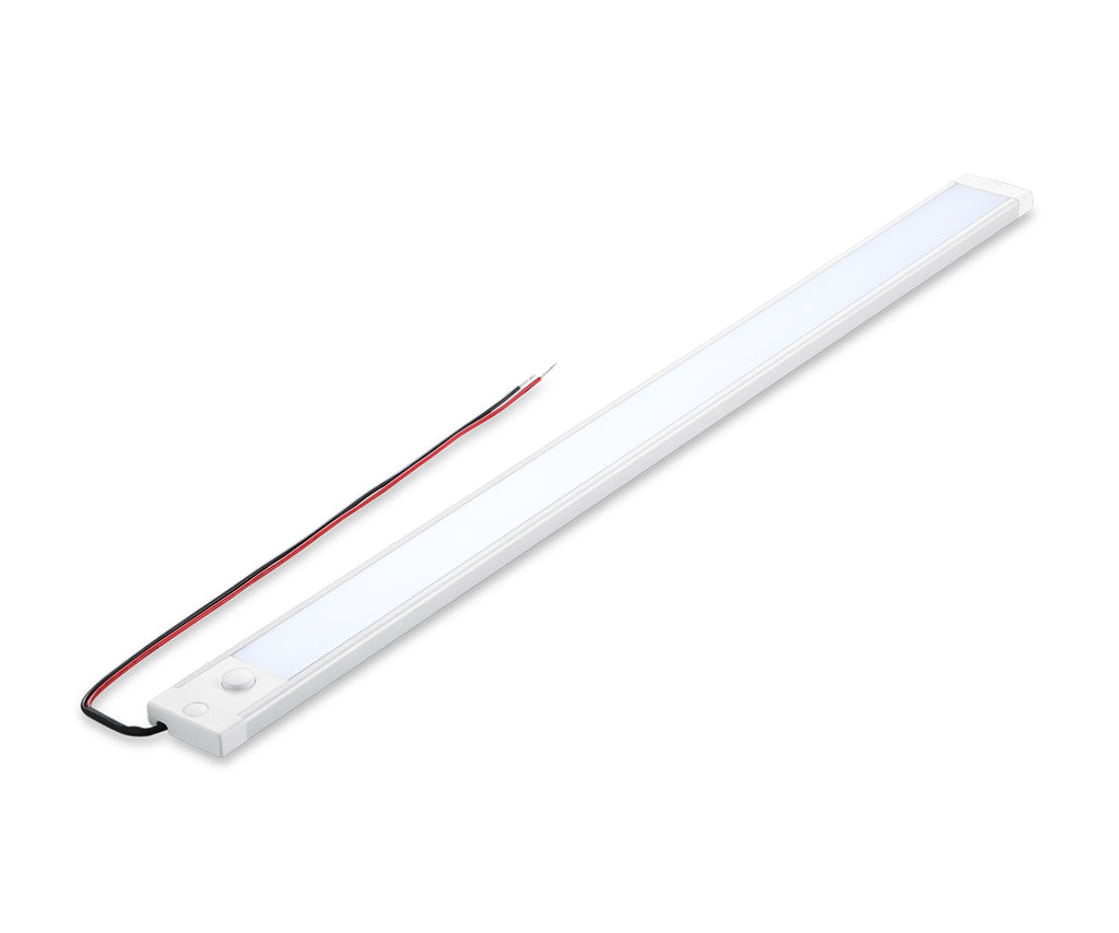 RV Boat Dimmable Under Cabinet LED Lighting 12V Linear Light Bar for Kitchen Countertop with Integral On Off Dimming Switch & Red Night Light, Screw Mount Hard-wired CRI90+