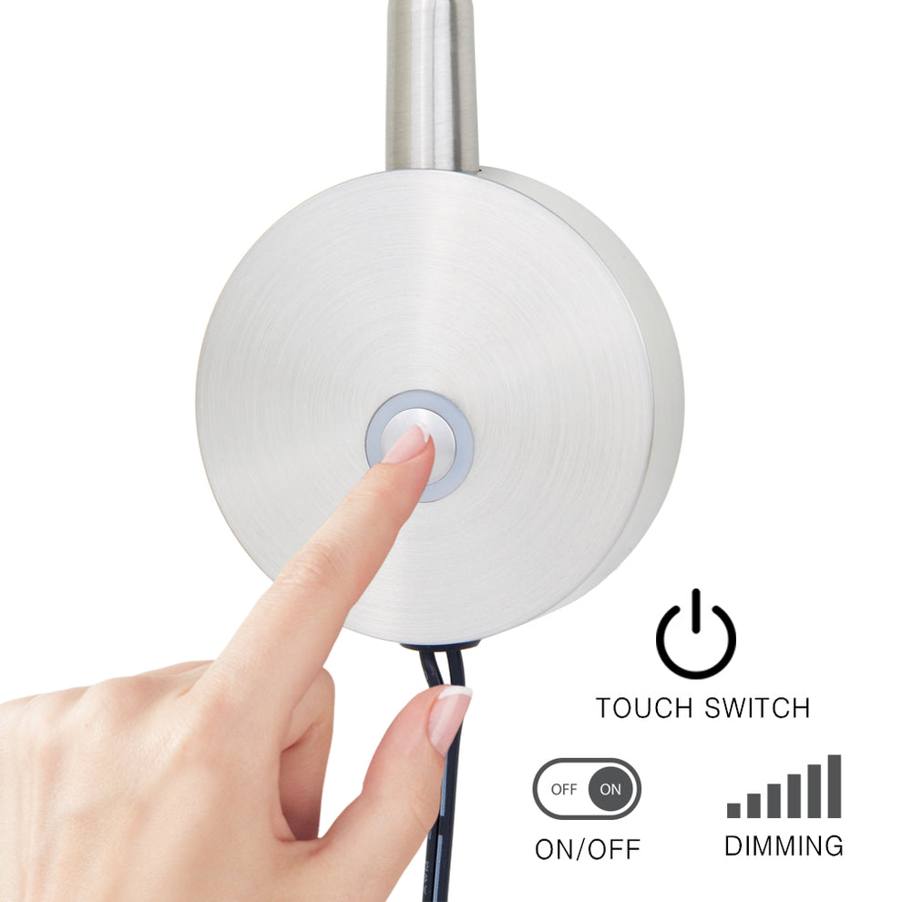 acegoo Bedside Reading Light, Minimalist LED Bed Reading Lamp Dimmable